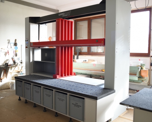 Korpuspresse Gannomat Concept 70 Eco – neue Möglichkeiten für Schreinerkollegen – Korpusverleimung bei der Schreinerei Rodemer