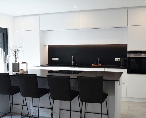 Küche samtmatt Weiß - Schreinerei Rodemer